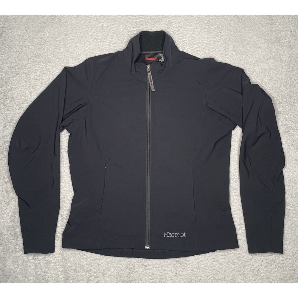 Marmot Softshell Jacket Womens Medium Black Full Zip Windproof 3XDRY